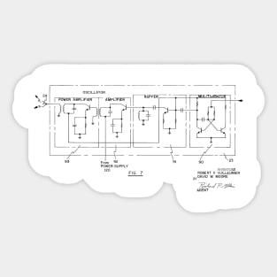 Bio-instrumentation Apparatus Vintage Patent Hand Drawing Sticker